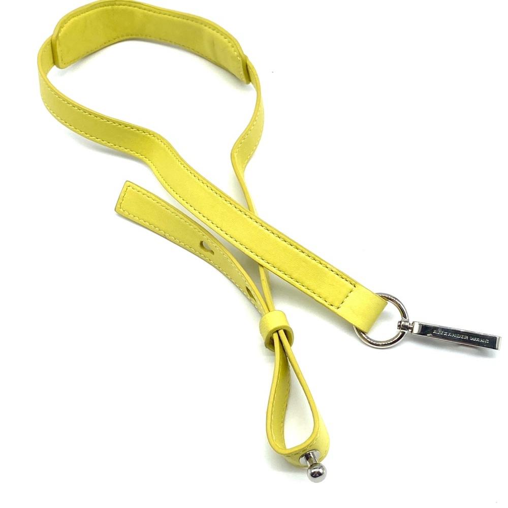 ALEXANDER WANG ROCKIE YELLOW LEATHER SHOULDER REMOVABLE ADJUSTABLE HANDBAG STRAP